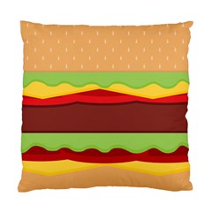 Cake Cute Burger Standard Cushion Case (two Sides) by Dutashop