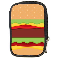 Cake Cute Burger Compact Camera Leather Case by Dutashop