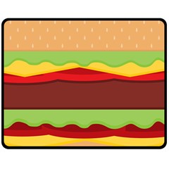 Cake Cute Burger Fleece Blanket (medium) by Dutashop