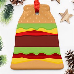 Cake Cute Burger Bell Ornament (two Sides) by Dutashop