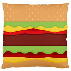 Cake Cute Burger Large Cushion Case (two Sides) by Dutashop