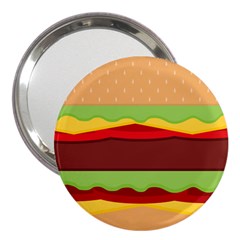 Cake Cute Burger 3  Handbag Mirrors by Dutashop