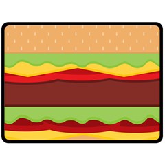 Cake Cute Burger Two Sides Fleece Blanket (large)