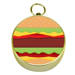 Cake Cute Burger Gold Compasses by Dutashop