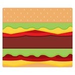 Cake Cute Burger Two Sides Premium Plush Fleece Blanket (Small) 50 x40  Blanket Front