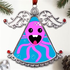 Bubble Octopus Copy Metal Angel With Crystal Ornament by Dutashop