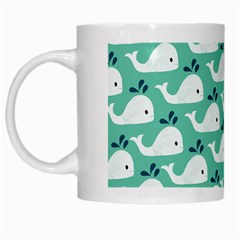 Whale Sea Blue White Mug by Dutashop