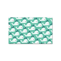 Whale Sea Blue Sticker Rectangular (10 Pack) by Dutashop