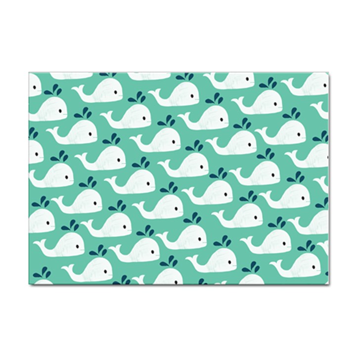 Whale Sea Blue Sticker A4 (10 pack)