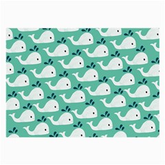 Whale Sea Blue Large Glasses Cloth (2 Sides) by Dutashop