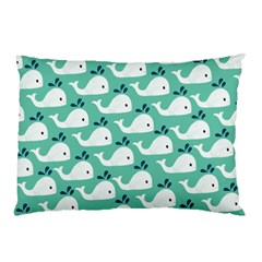 Whale Sea Blue Pillow Case by Dutashop