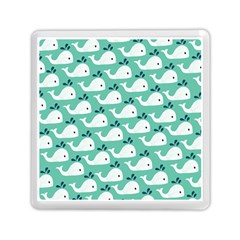 Whale Sea Blue Memory Card Reader (square) by Dutashop