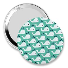 Whale Sea Blue 3  Handbag Mirrors by Dutashop