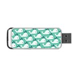 Whale Sea Blue Portable USB Flash (Two Sides) Front