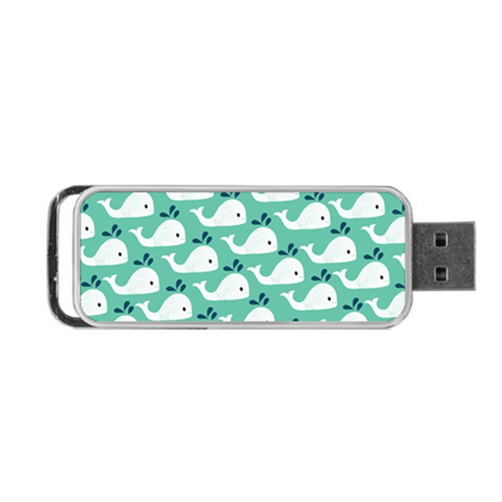 Whale Sea Blue Portable USB Flash (Two Sides)