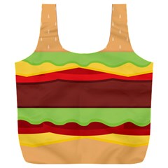 Cake Cute Burger Full Print Recycle Bag (xxl) by Dutashop