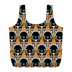 Cute Panda Full Print Recycle Bag (l) by Dutashop