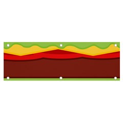 Cake Cute Burger Banner And Sign 6  X 2 