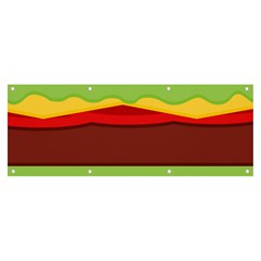 Cake Cute Burger Banner And Sign 8  X 3  by Dutashop