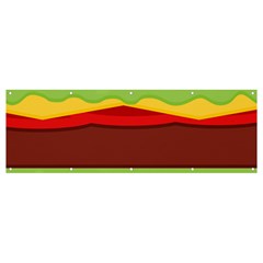 Cake Cute Burger Banner And Sign 12  X 4  by Dutashop