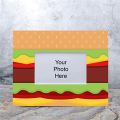 Cake Cute Burger White Tabletop Photo Frame 4 x6  by Dutashop