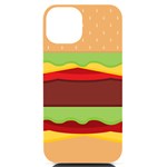 Cake Cute Burger iPhone 14 Black UV Print Case Front