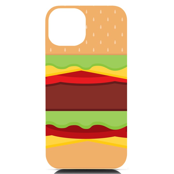 Cake Cute Burger iPhone 14 Black UV Print Case