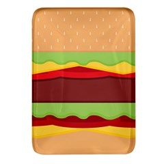 Cake Cute Burger Rectangular Glass Fridge Magnet (4 Pack)