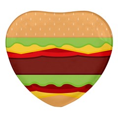 Cake Cute Burger Heart Glass Fridge Magnet (4 Pack)