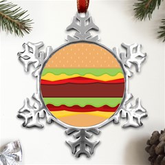 Cake Cute Burger Metal Small Snowflake Ornament