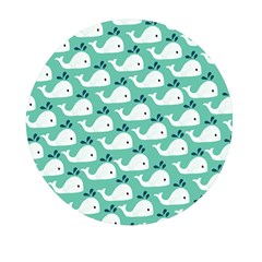 Whale Sea Blue Mini Round Pill Box (pack Of 5) by Dutashop