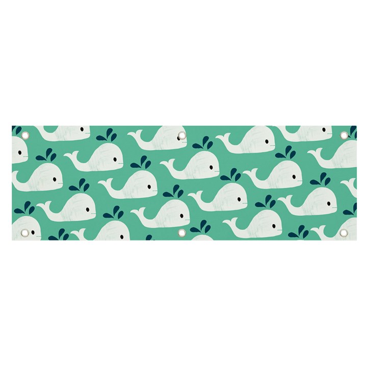 Whale Sea Blue Banner and Sign 6  x 2 