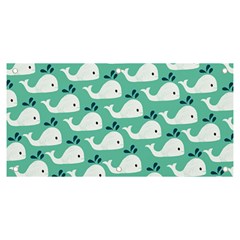 Whale Sea Blue Banner And Sign 6  X 3  by Dutashop