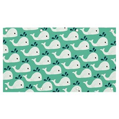 Whale Sea Blue Banner And Sign 7  X 4  by Dutashop