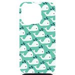 Whale Sea Blue iPhone 14 Pro Black UV Print Case Front