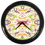 Kangaroo Wall Clock (Black) Front