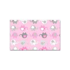 Animals Elephant Pink Cute Sticker (Rectangular)