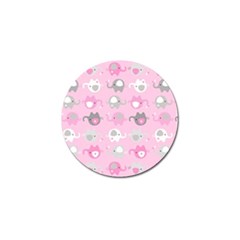 Animals Elephant Pink Cute Golf Ball Marker by Dutashop