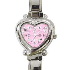 Animals Elephant Pink Cute Heart Italian Charm Watch by Dutashop