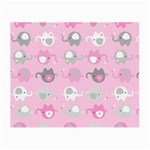 Animals Elephant Pink Cute Small Glasses Cloth Front