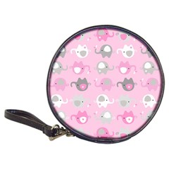 Animals Elephant Pink Cute Classic 20-cd Wallets by Dutashop