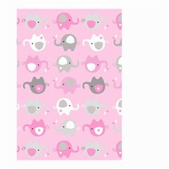 Animals Elephant Pink Cute Small Garden Flag (two Sides) by Dutashop