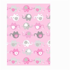 Animals Elephant Pink Cute Large Garden Flag (two Sides) by Dutashop