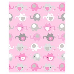 Animals Elephant Pink Cute Drawstring Bag (small) by Dutashop