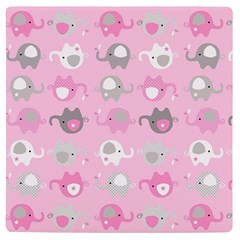 Animals Elephant Pink Cute UV Print Square Tile Coaster 