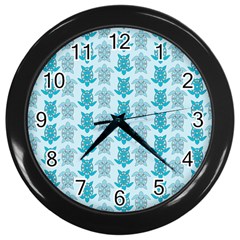 Sea Turtle Sea Animal Wall Clock (black) by Dutashop