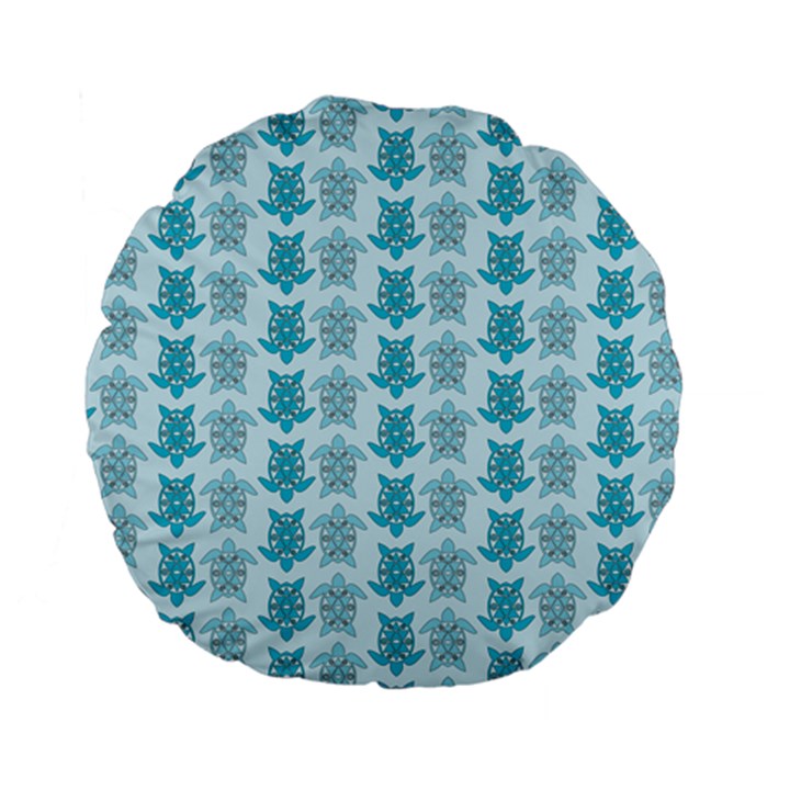 Sea Turtle Sea Animal Standard 15  Premium Flano Round Cushions