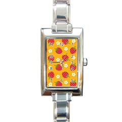 Strawberry Rectangle Italian Charm Watch by Dutashop