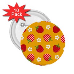 Strawberry 2 25  Buttons (10 Pack) 