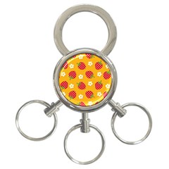 Strawberry 3-ring Key Chain